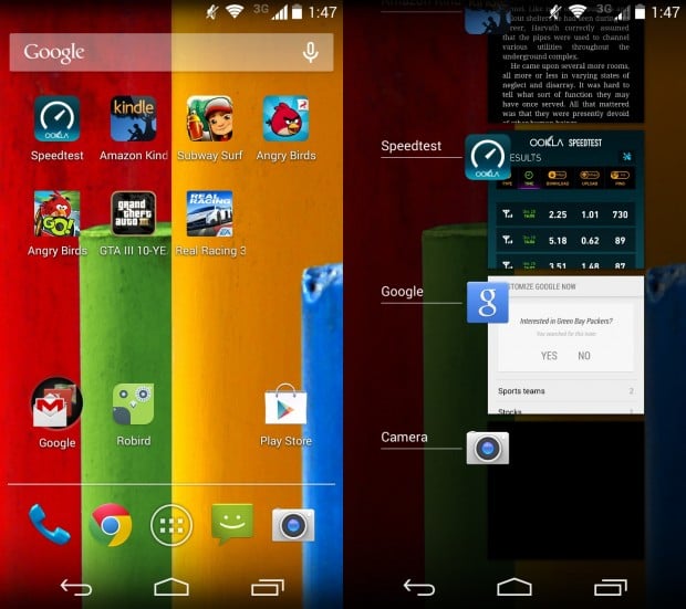 The Moto G runs Android 4.4.2.