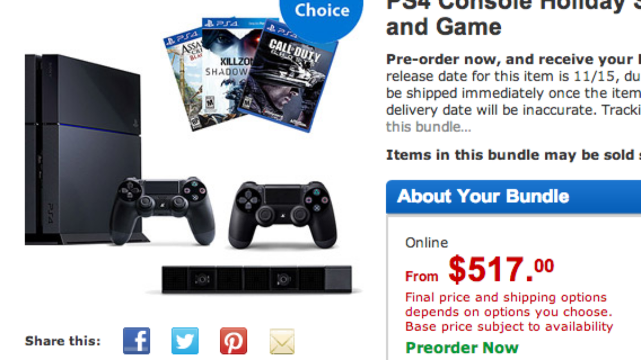 cyber monday ps4