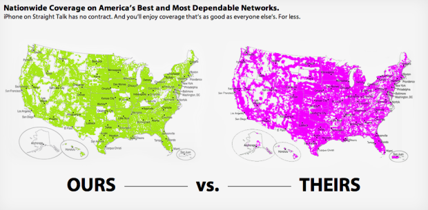Straight Talk and Net10 coverage is similar to the big carriers. 