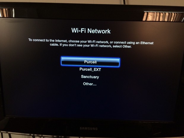 applt tv wifi network list