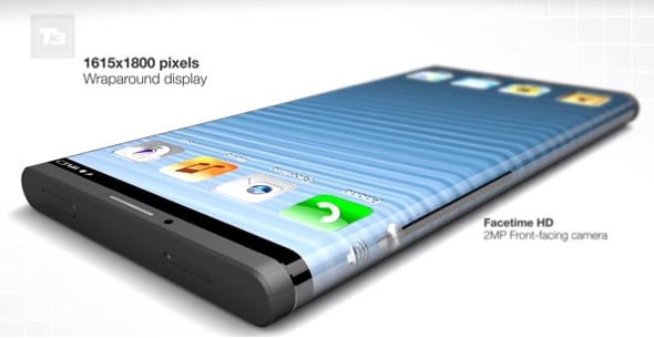 Artist concept of a wrap-around iPhone