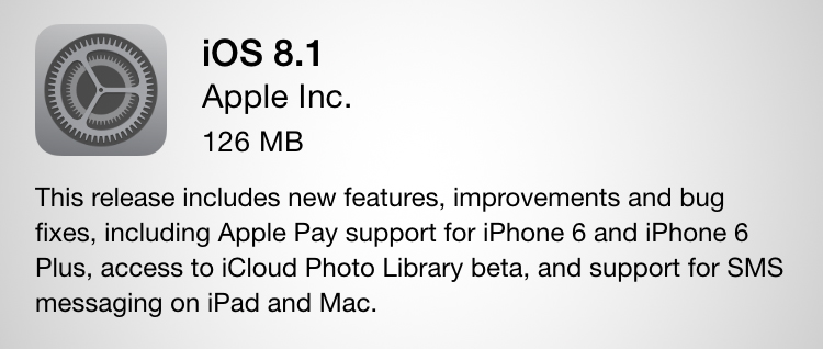iOS 8.1