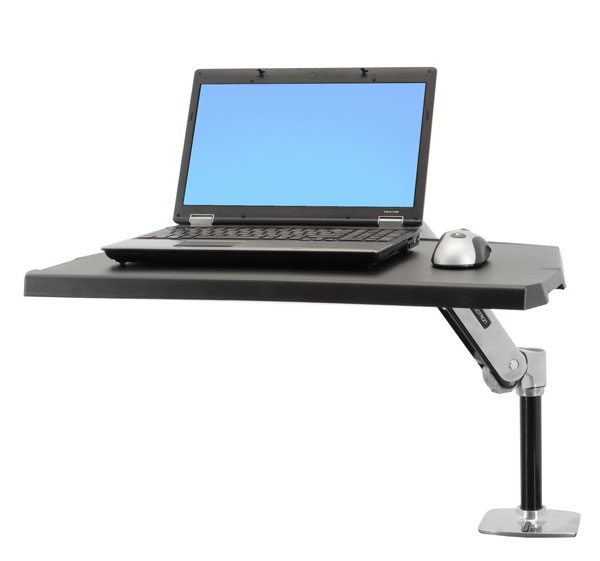 ergotron workfit p sit stand workstation with laptop