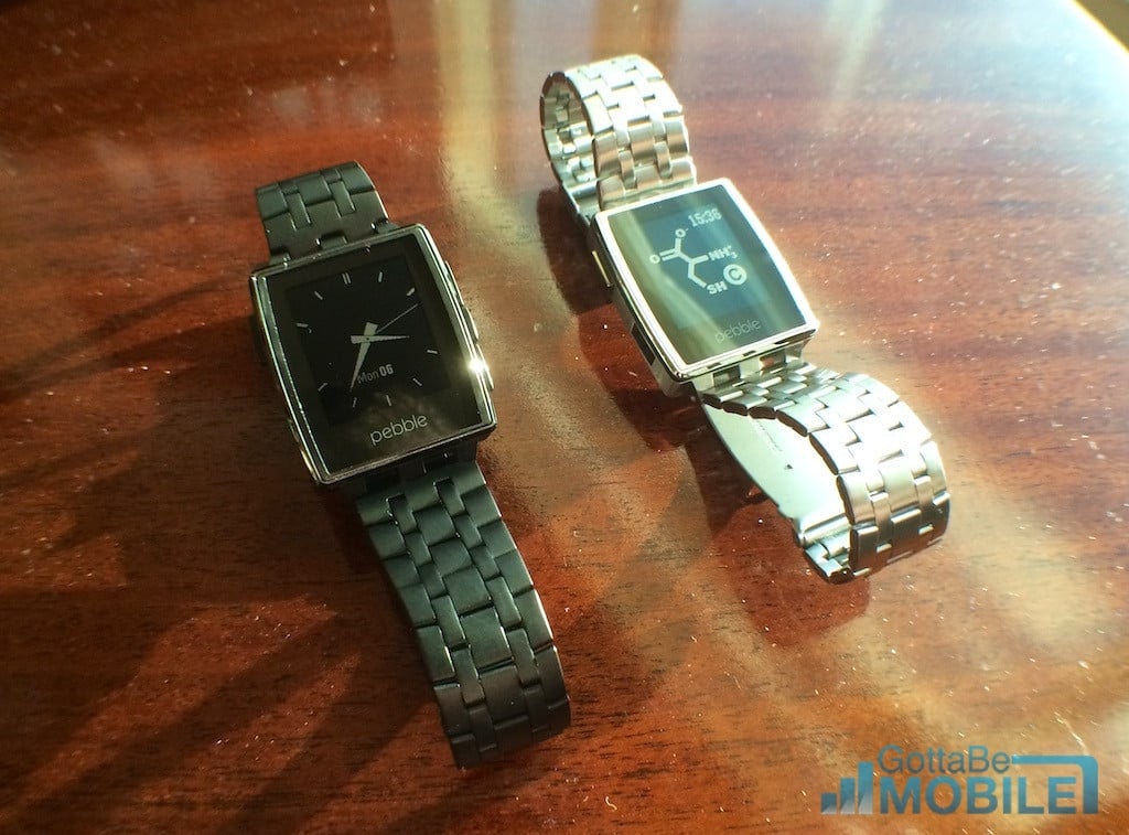 We go hands on with the Pebble Steel.