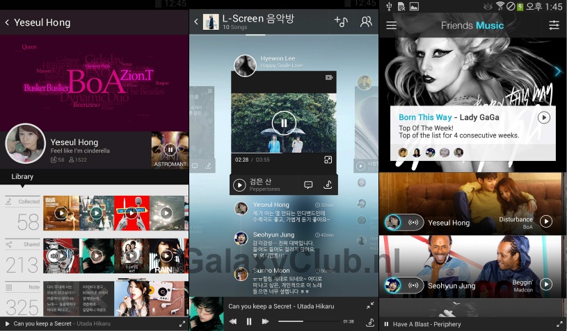 This may be a new social music player for the Galaxy S5.