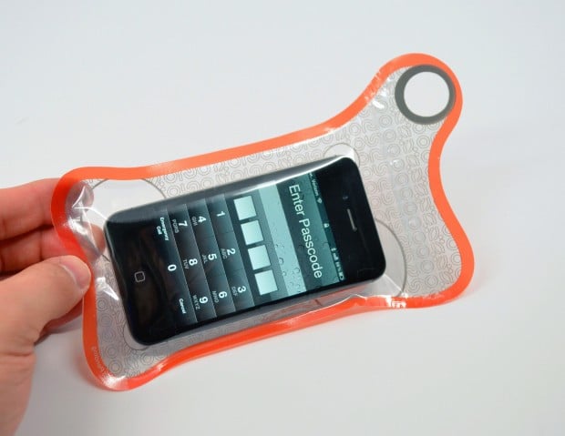 This slide on iPhone waterproof bag is reusable and handy.
