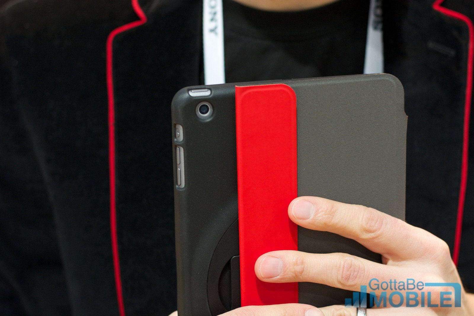 Flip back the cover to take a photo with the iPad mini.