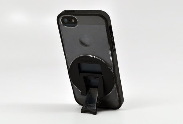 The ZeroChroma iPhone 5 case is thin, but includes a built-in kickstand.