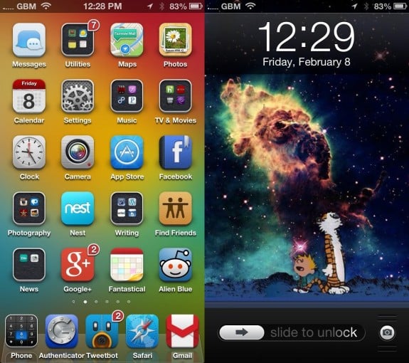 The iOS 7 Cydia themes should start appearing soon thanks to a iPhone 5s WinterBoard update for iOS 7.