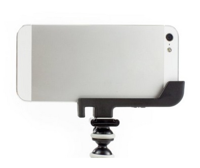 This is a nice way to add a tripod mount to an iPhone 5 if you also use a minimalist case. 
