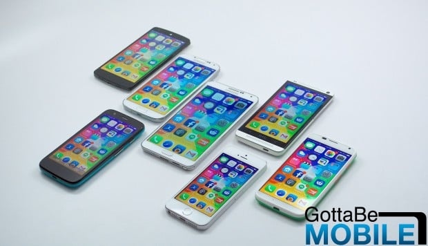 Showing what iOS looks like on rumored iPhone 6 screen sizes.