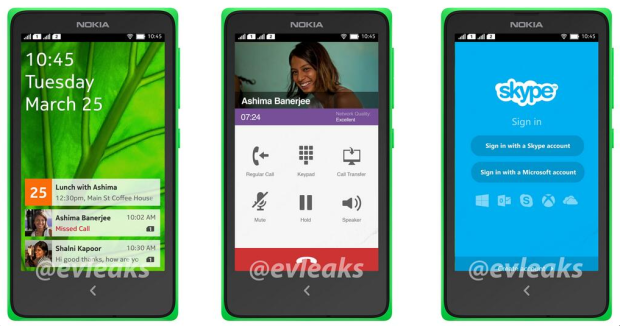 The Nokia Normandy runs a custom version of Google's Android operating system. 