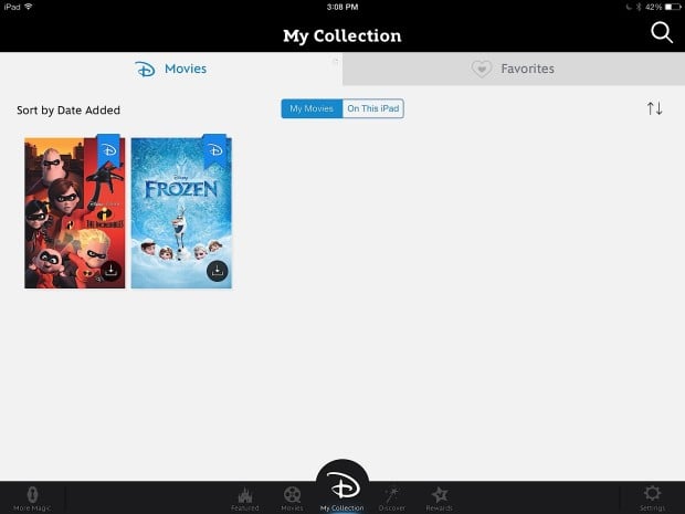 The Disney Movies Anywhere app is a great companion to Frozen on iTunes.