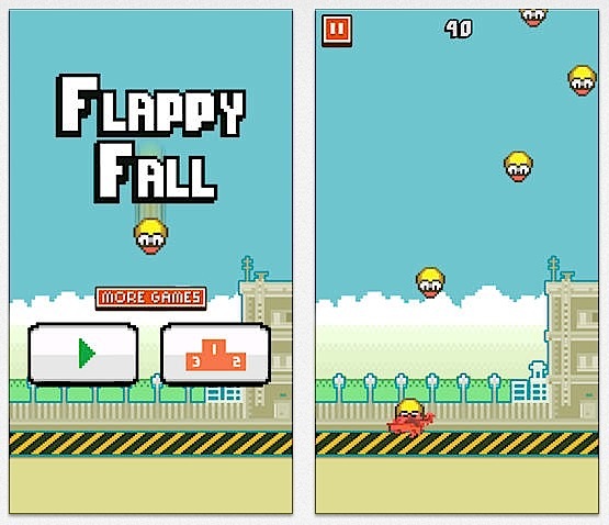Catch all the failed Flappy Birds that are falling. 