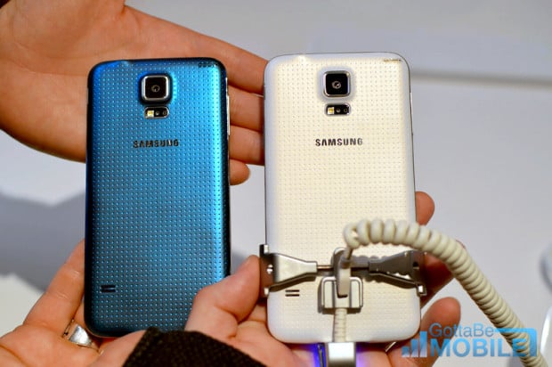 The Galaxy S5 is still plastic, but offers a better feel than previous phones.