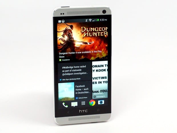htc one has two speakers on front