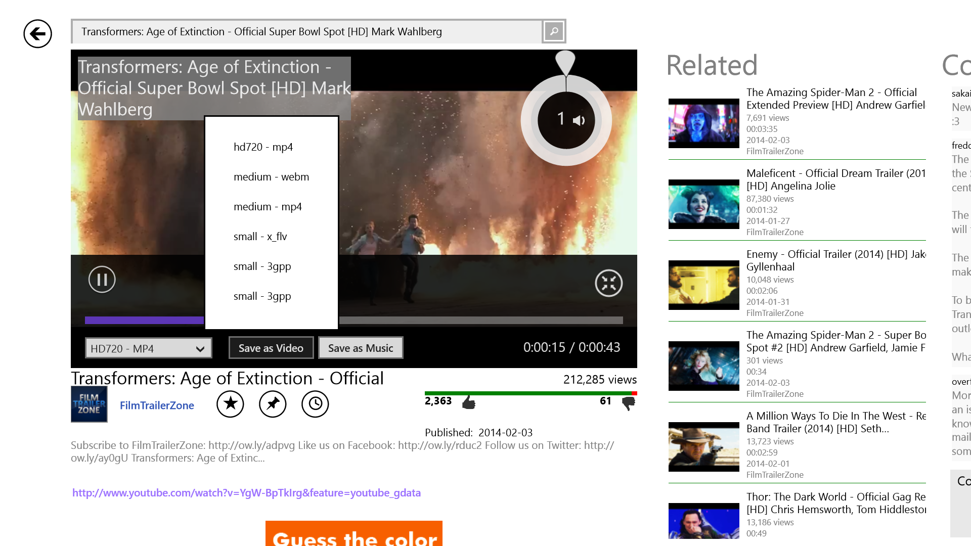 download youtube on windows 8
