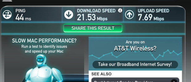 AT&T LTE Speeds