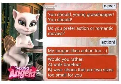 One example of a chat that some find odd for a game for kids.