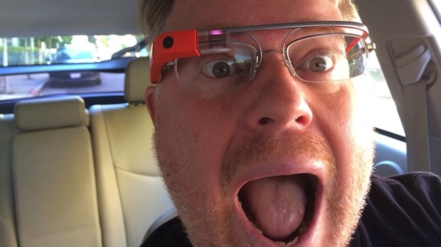 Noted Google Glass enthusiast Rober Scoble behind the wheel