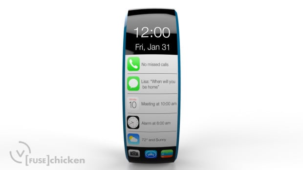 This iWatch concept includes notifications in addition to integration with the rumored IOS 8 Healthbook app.