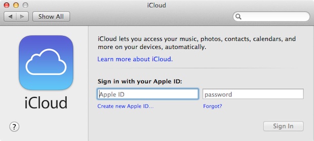 icloud mac setup in settings