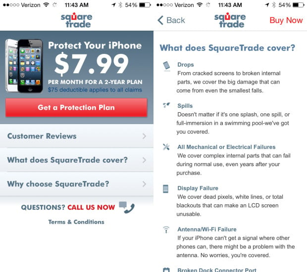 A used iPhone warranty is available for any iPhone from SquareTrade.