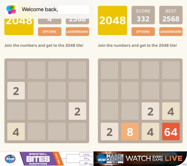 Push all tiles to the corner to get a big score off the start. 