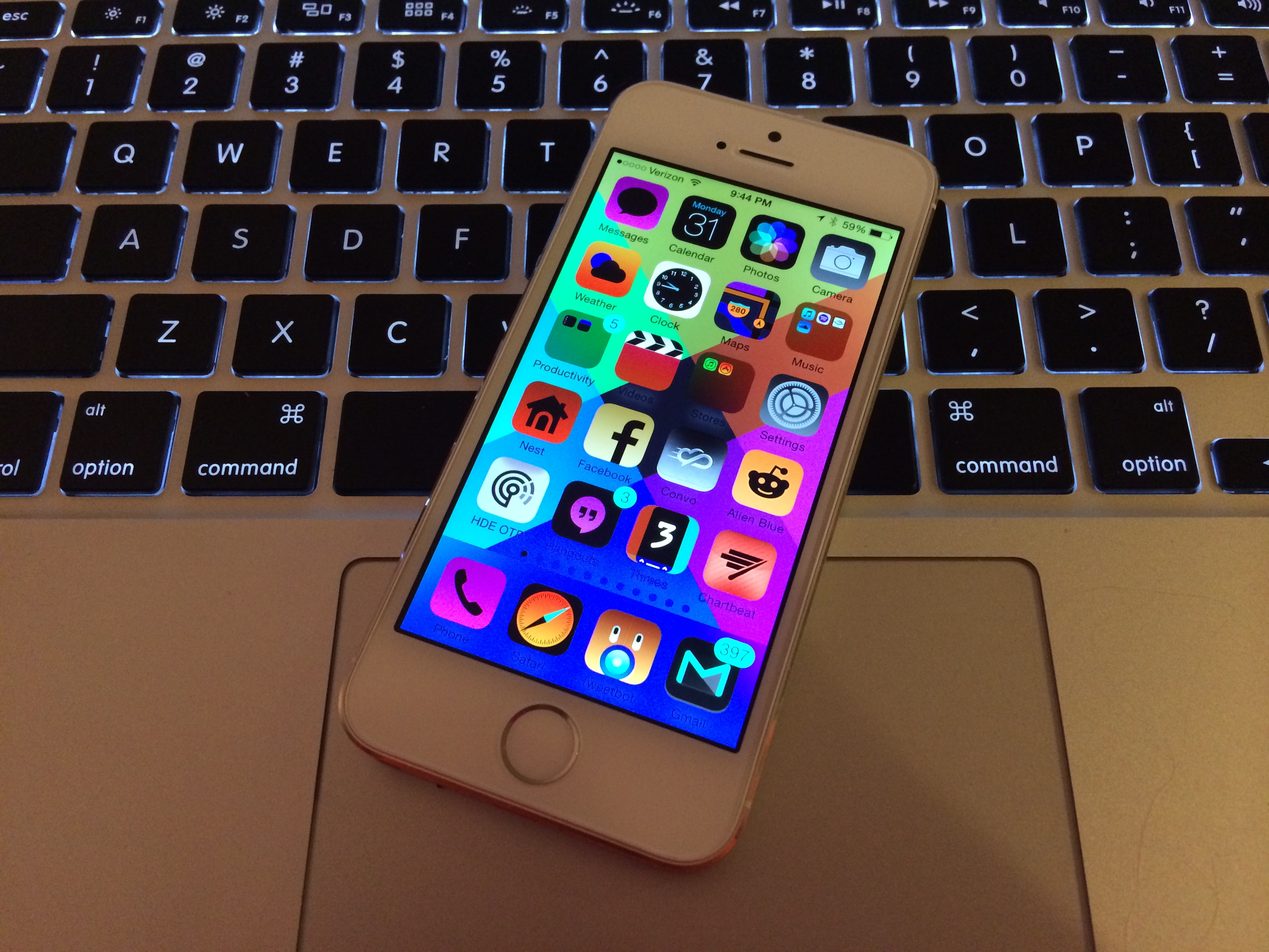 Invert colors for a broken iPhone prank.
