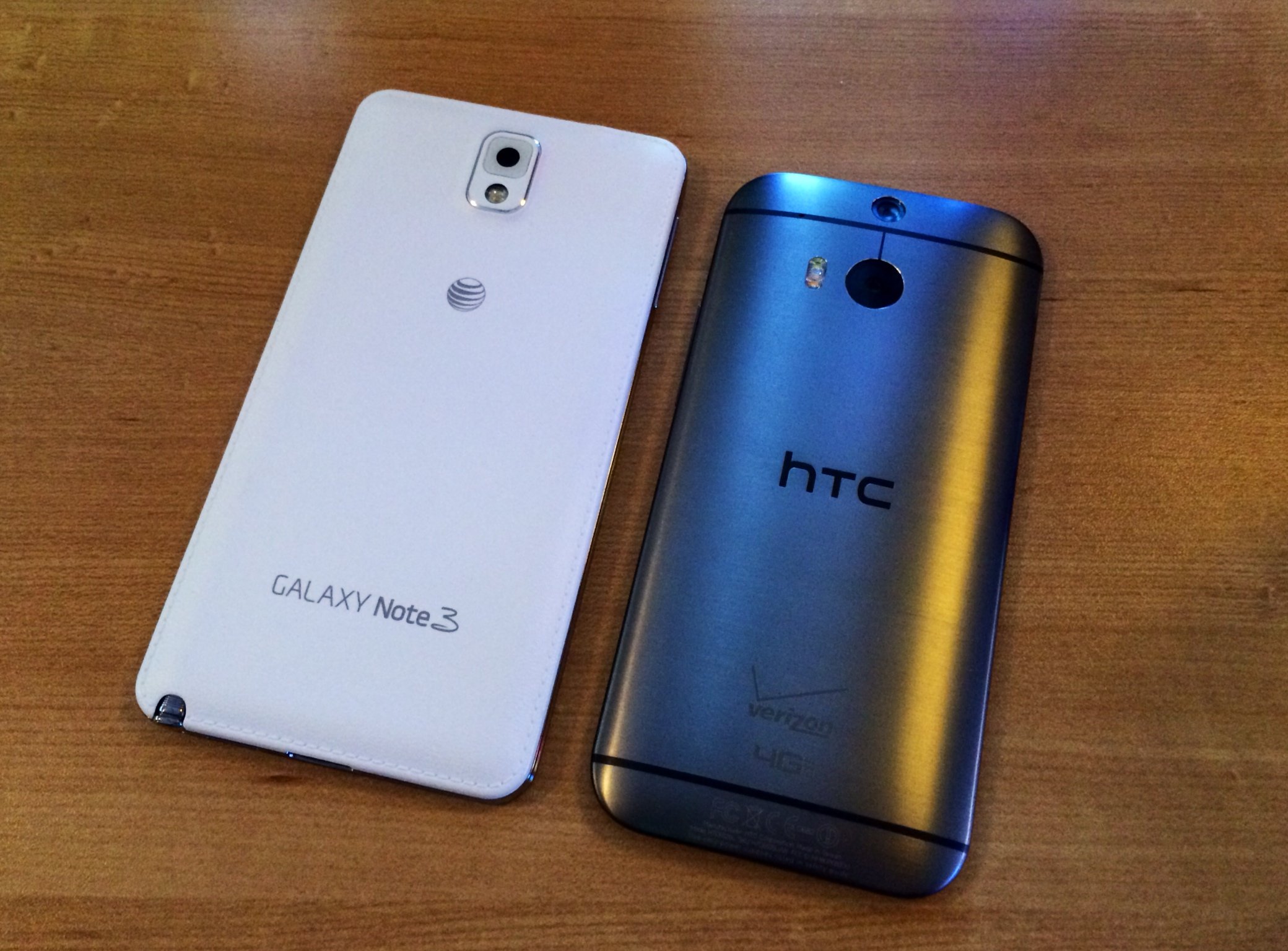The new HTC One is larger than last year's model, but still smaller than the Galaxy Note 3.