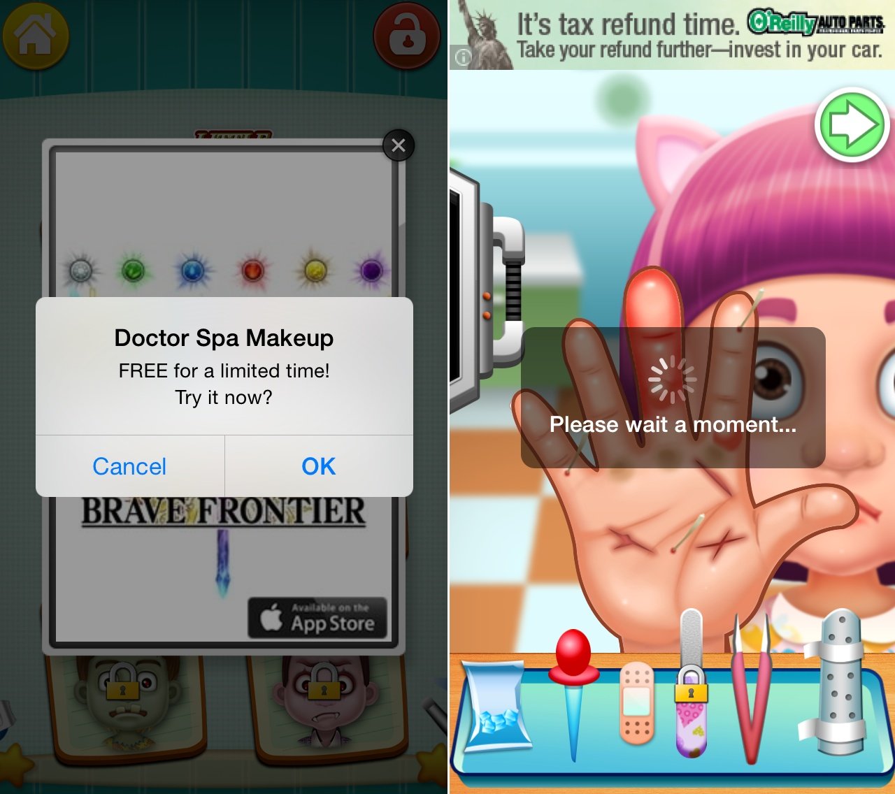 Little Hand Doctor is full of ads an in app purchases.