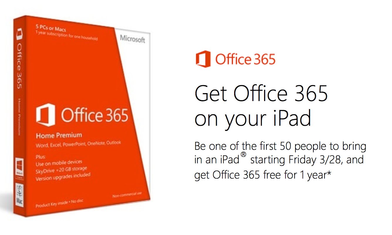 Microsoft Giving Office 365 Away for Free to iPad Users This Weekend