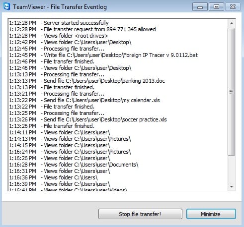 The "technician" uploaded a banking document and looked through folders containing photos and videos.
