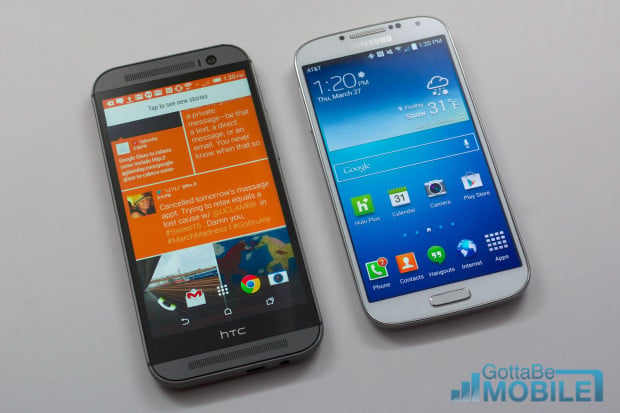 New HTC One M8 vs - GS4 2-X3