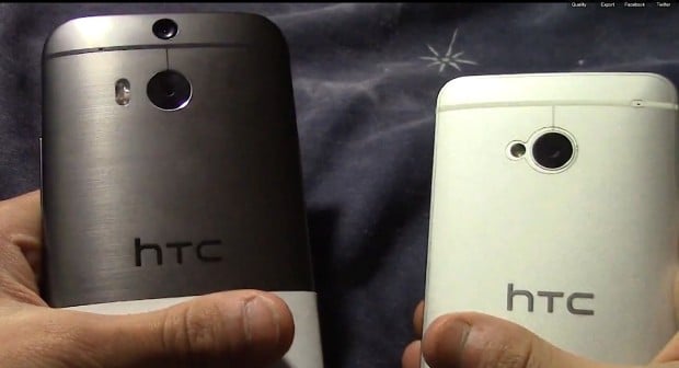 The New HTC One looks aluminum, but darker and more like a brushed aluminum.