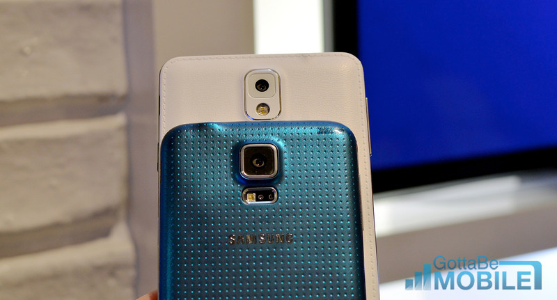 The Galaxy S5 features an upgraded camera with new modes and a faster focus.