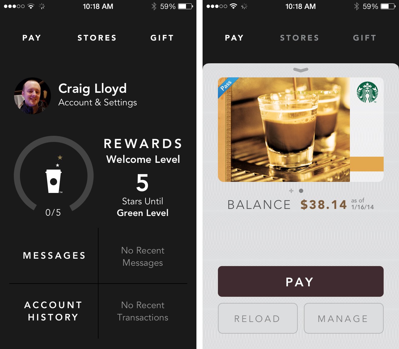 Starbucks iPhone app updated with new features