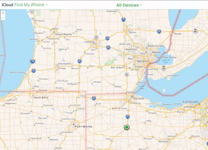 Find your devices on the iCloud Find My iPhone page. 