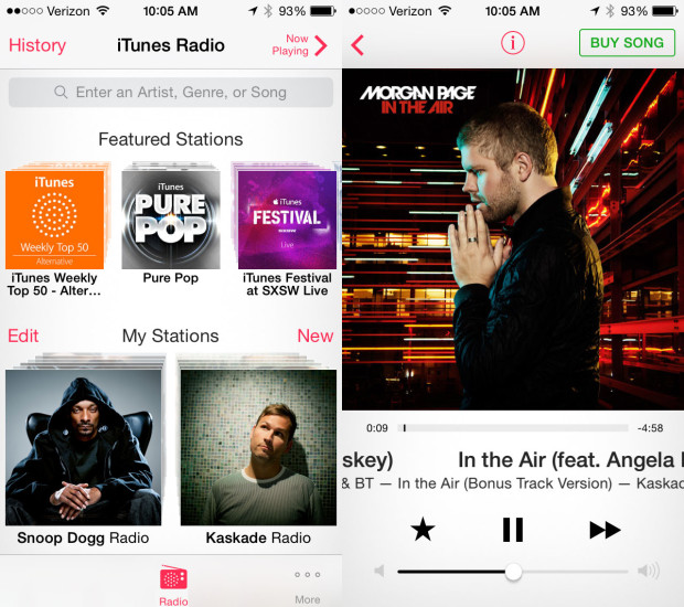 The iOS 8 update could bring an iTunes Radio app that exists outside of the stock Music App.