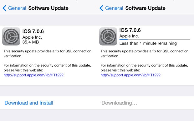 iOS 7.0.6 Update