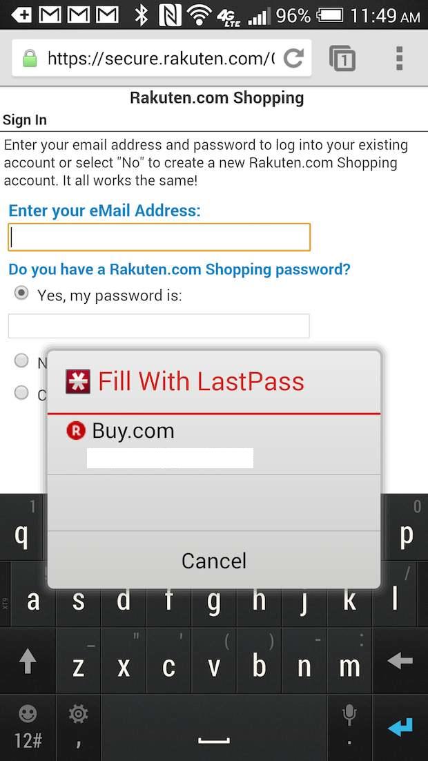 lastpass android app
