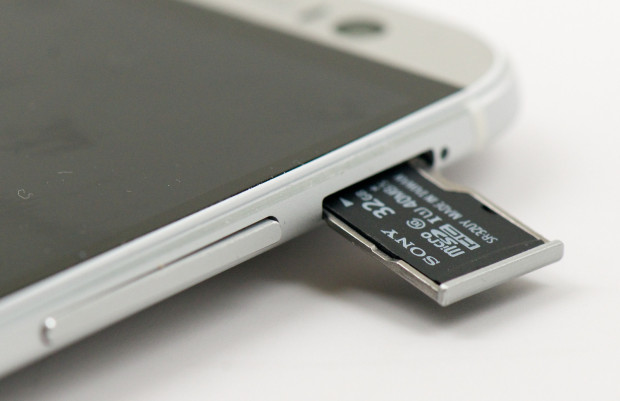 Add Storage to the HTC One M8 with a Micro SD Card. 