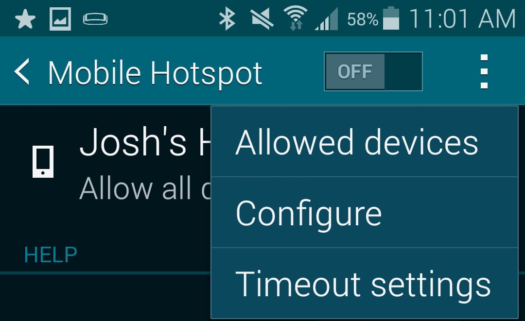 Server Password Has Changed On Galaxy S5 How to Use the Samsung Galaxy S5 as a Personal Hotspot