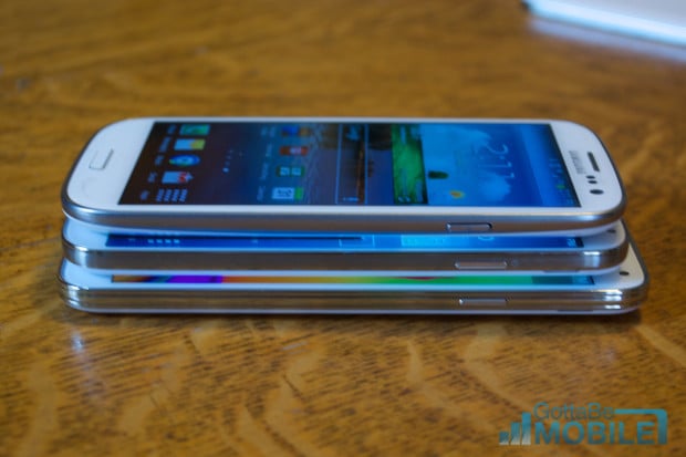 Samsung Galaxy S5 vs Galaxy S4 vs Galaxy S3 -  Screens