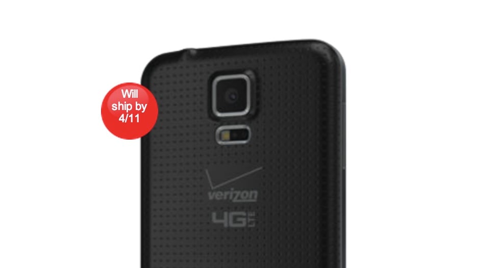 The Verizon Galaxy S5 pre-orders are live.