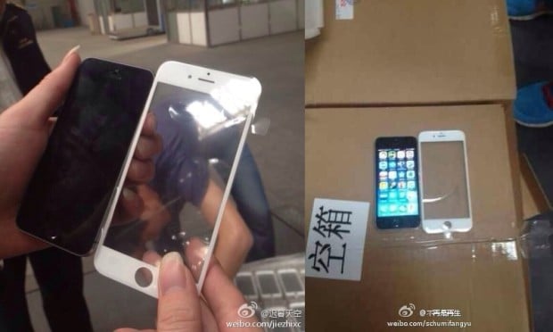 Two iPhone 6 photos allegedly show a new front panel that points to a larger display and a design change.