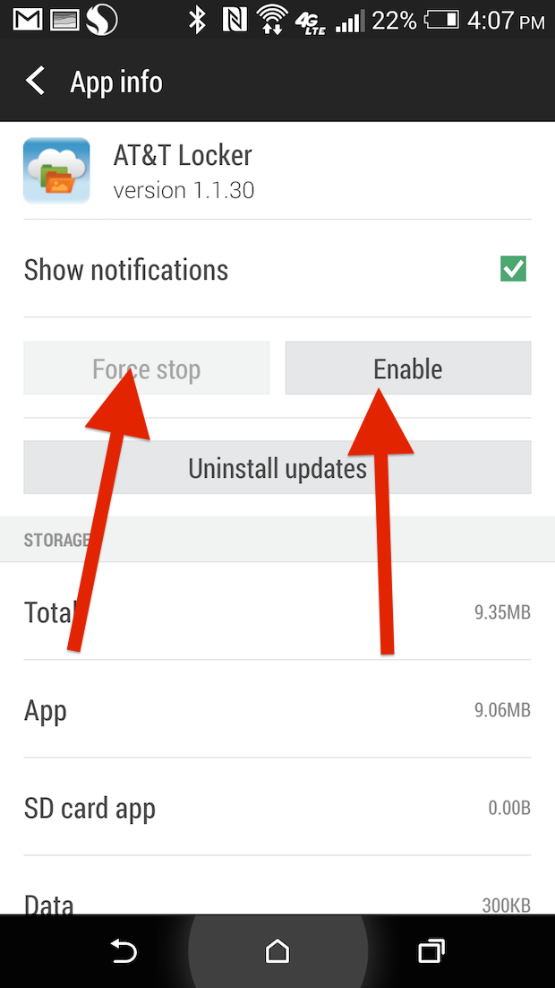 htc one m8 app disabling
