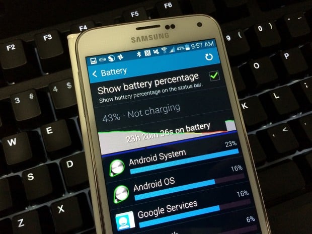 See what apps use your Galaxy S5 battery the most and take control.
