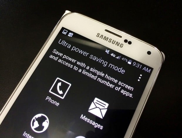 Ultra Power Saving Mode turns the display black and white, and limits apps for extreme battery savings.
