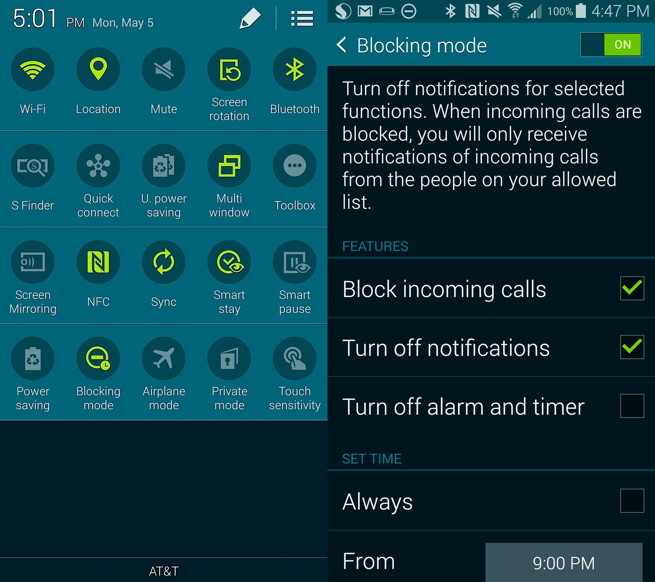 How to Use Blocking Mode on the Samsung Galaxy S5